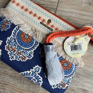 Spartine 449 Wristlet Orange/Blue Paisley